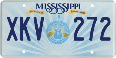 MS license plate XKV272