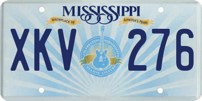MS license plate XKV276