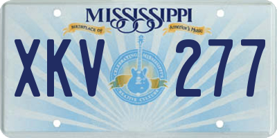 MS license plate XKV277