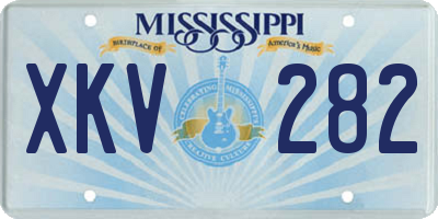 MS license plate XKV282