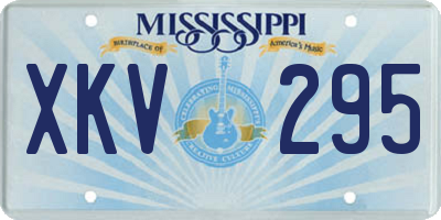 MS license plate XKV295
