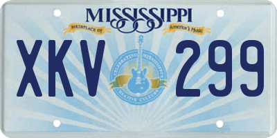 MS license plate XKV299