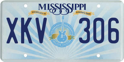 MS license plate XKV306