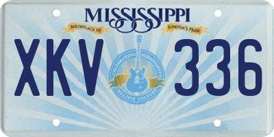 MS license plate XKV336