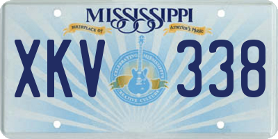 MS license plate XKV338