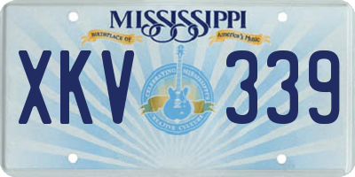 MS license plate XKV339