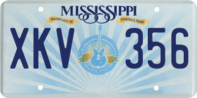 MS license plate XKV356