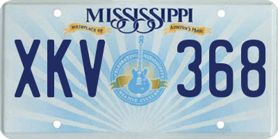 MS license plate XKV368