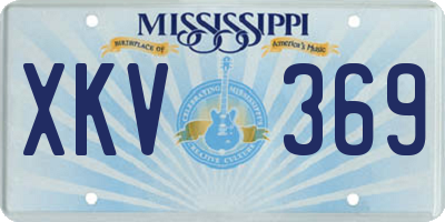 MS license plate XKV369