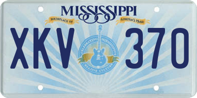 MS license plate XKV370