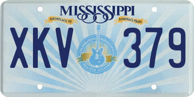 MS license plate XKV379
