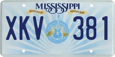 MS license plate XKV381