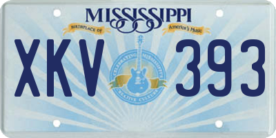 MS license plate XKV393