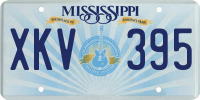 MS license plate XKV395