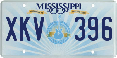 MS license plate XKV396