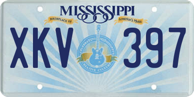 MS license plate XKV397