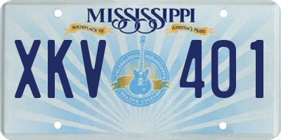 MS license plate XKV401