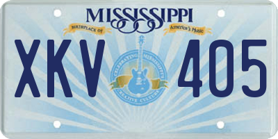 MS license plate XKV405