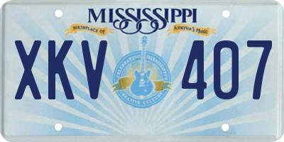 MS license plate XKV407
