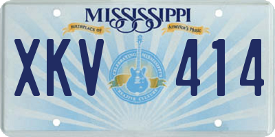 MS license plate XKV414