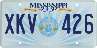 MS license plate XKV426