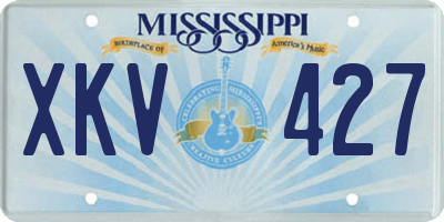 MS license plate XKV427