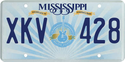 MS license plate XKV428