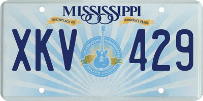MS license plate XKV429
