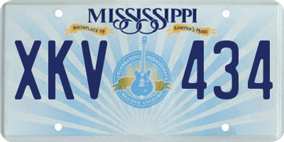 MS license plate XKV434