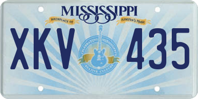 MS license plate XKV435