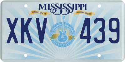 MS license plate XKV439