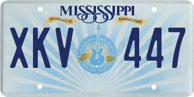 MS license plate XKV447