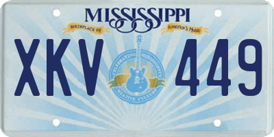 MS license plate XKV449