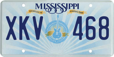MS license plate XKV468