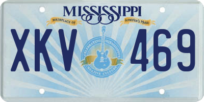 MS license plate XKV469