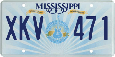 MS license plate XKV471