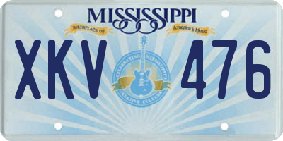 MS license plate XKV476
