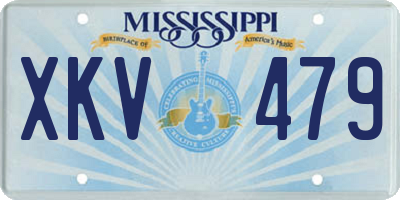 MS license plate XKV479
