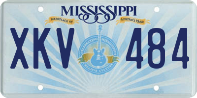 MS license plate XKV484