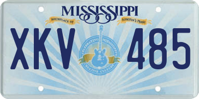 MS license plate XKV485
