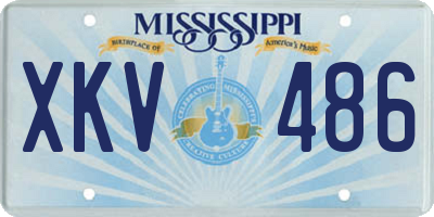 MS license plate XKV486