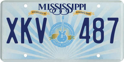 MS license plate XKV487