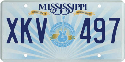 MS license plate XKV497