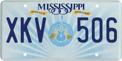 MS license plate XKV506
