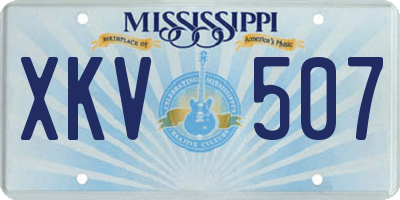 MS license plate XKV507