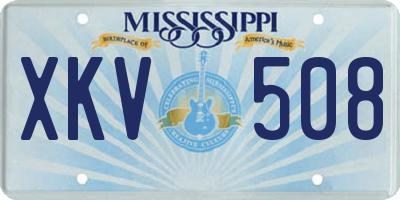 MS license plate XKV508