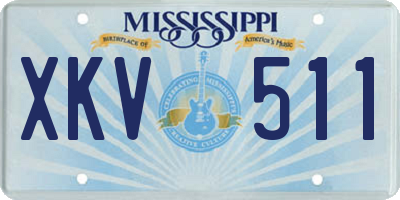 MS license plate XKV511