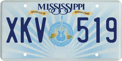 MS license plate XKV519