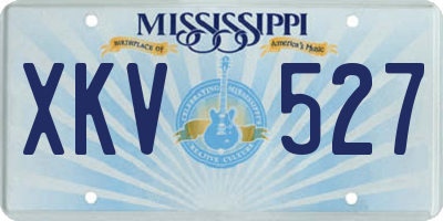 MS license plate XKV527