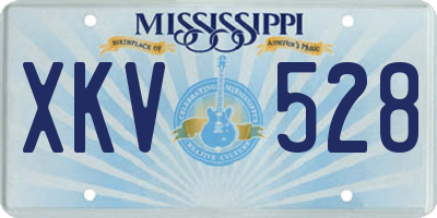 MS license plate XKV528